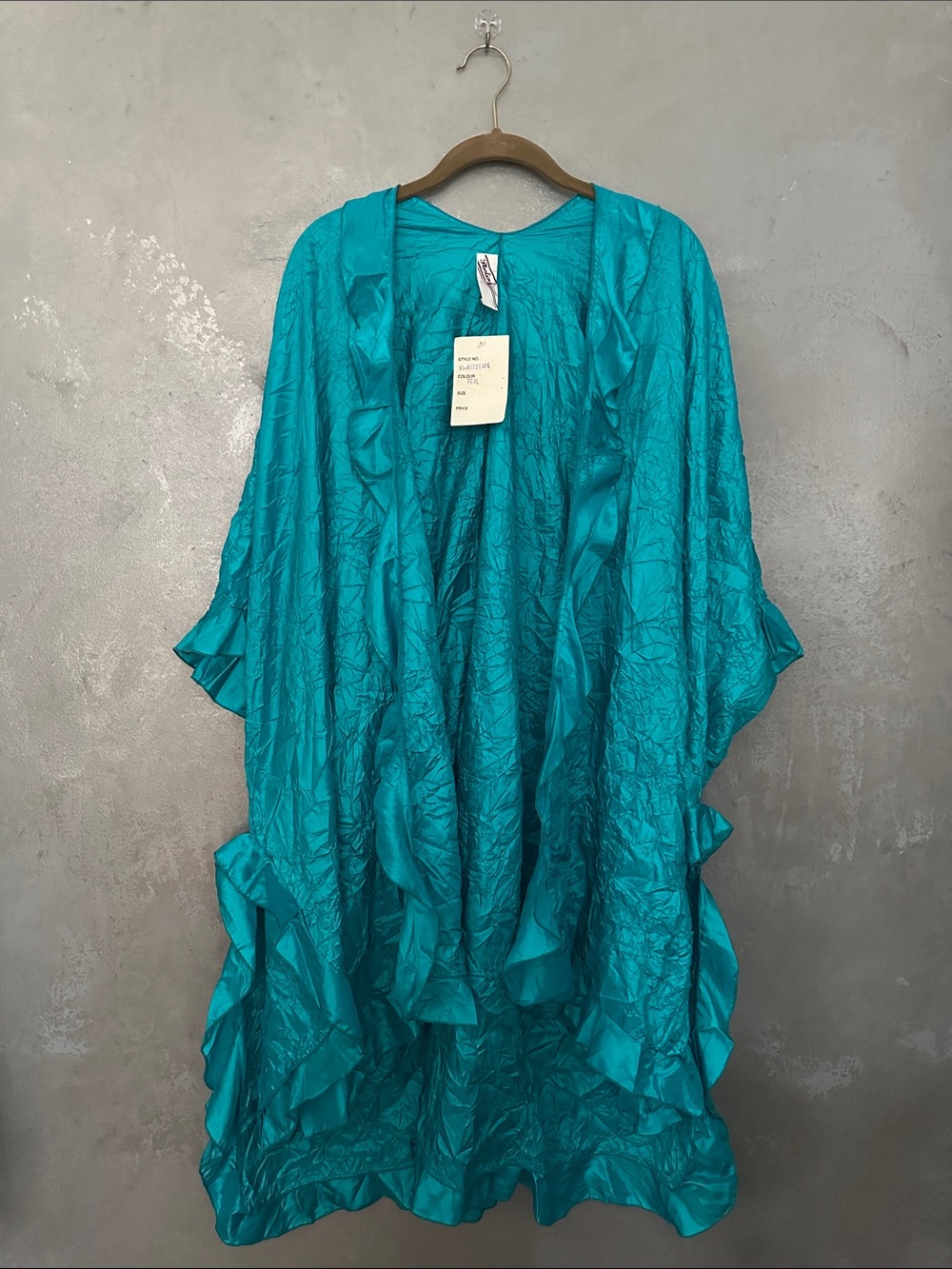 NWT VINTAGE Sterling Styles Boho Lagenlook Art Silk Jacket SWIM COVER OS